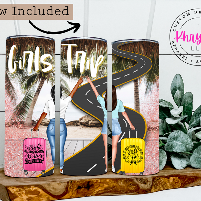 Girls Trip 20oz Custom Tumbler with Straw