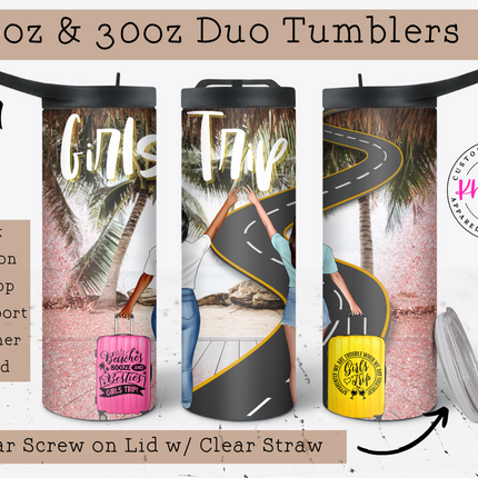 Girls Trip 20oz Custom Tumbler with Straw