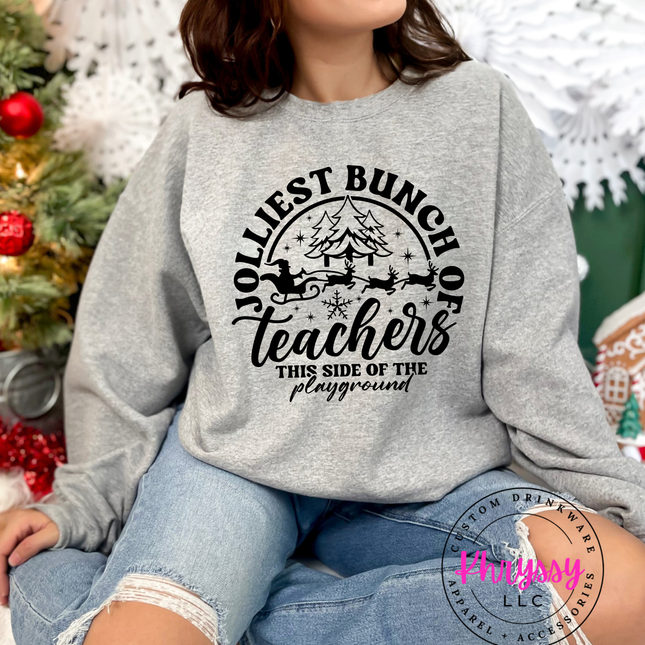 Jollest Bunch of Teachers Christmas Tree Playground Appreciation T-Shirt