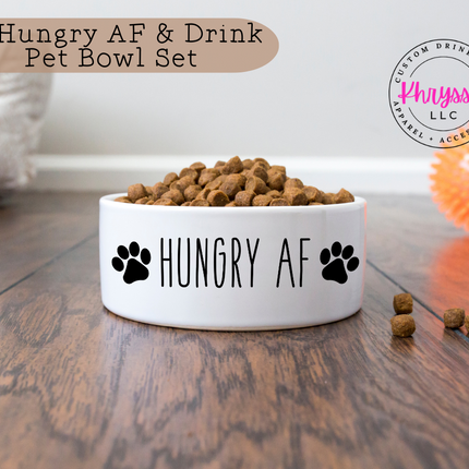 Hungry AF Pet Bowl Set