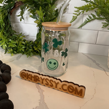 Lucky Mama Charm: 16oz Glass Libbey Cup