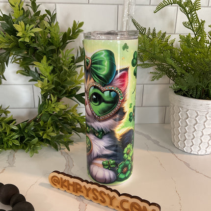 St. Patrick's Day Purr-fect Celebration 20oz Tumbler with Straw