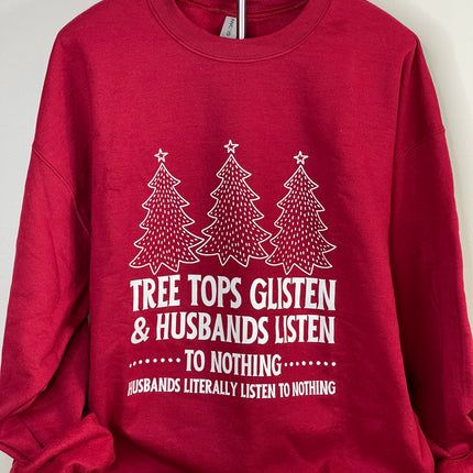 READY TO SHIP: Tree tops Glisten Christmas Unisex Sweatshirt