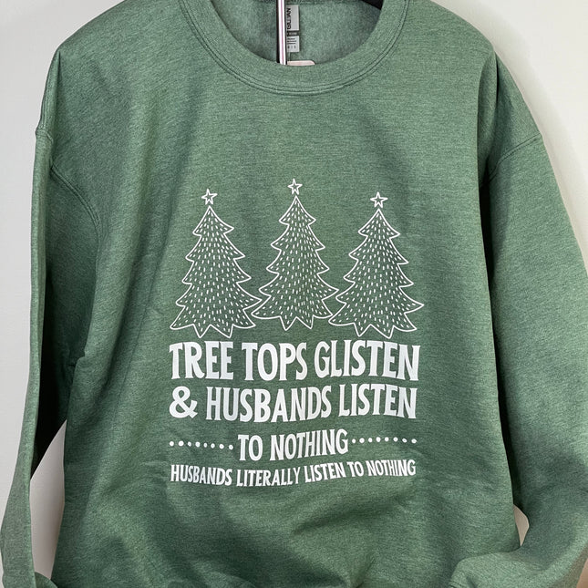 READY TO SHIP: Tree tops Glisten Christmas Unisex Sweatshirt