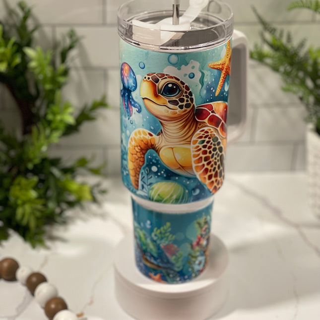 Life Is Better at the Beach 40oz Tumbler with Metal Straw