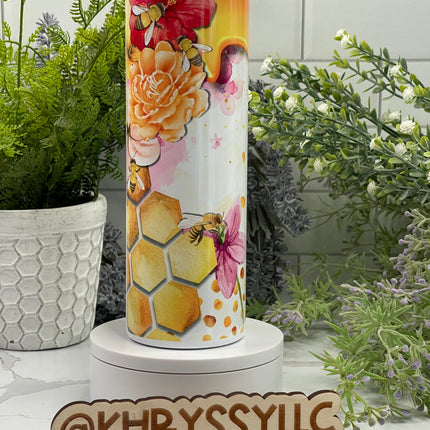 Honeybee Custom 20oz Tumbler with Straw