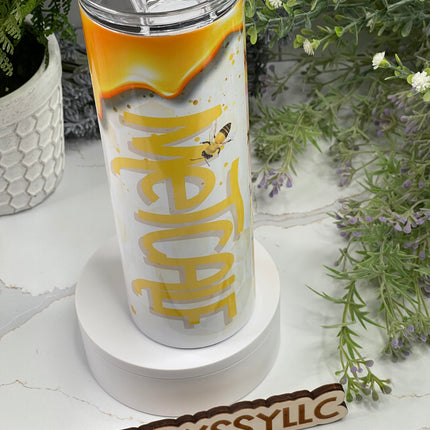 Honeybee Custom 20oz Tumbler with Straw