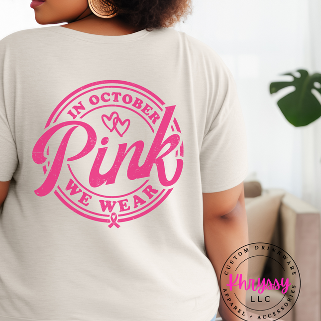 Pink October Shirt ⎸ Breast Cancer Awareness T-Shirt ⎸ Unisex Graphic Tee ⎸ Trendy October Outfit ⎸ Support the Cause