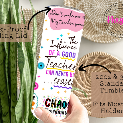 Inspirational Teacher Quotes 20oz Tumbler with Straw