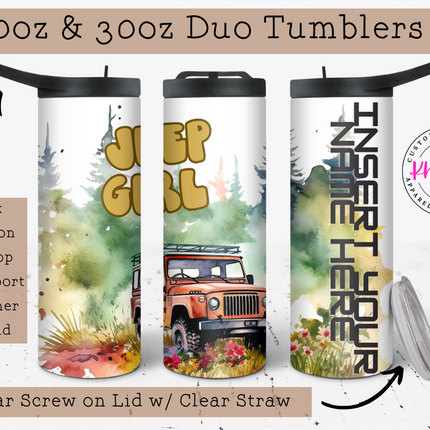 Trailblazing Diva 20oz Tumbler with Straw