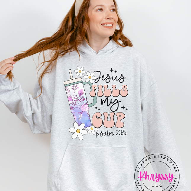 Jesus Fills My Cup - Psalms 23:5 Inspirational Unisex Tumbler Shirt