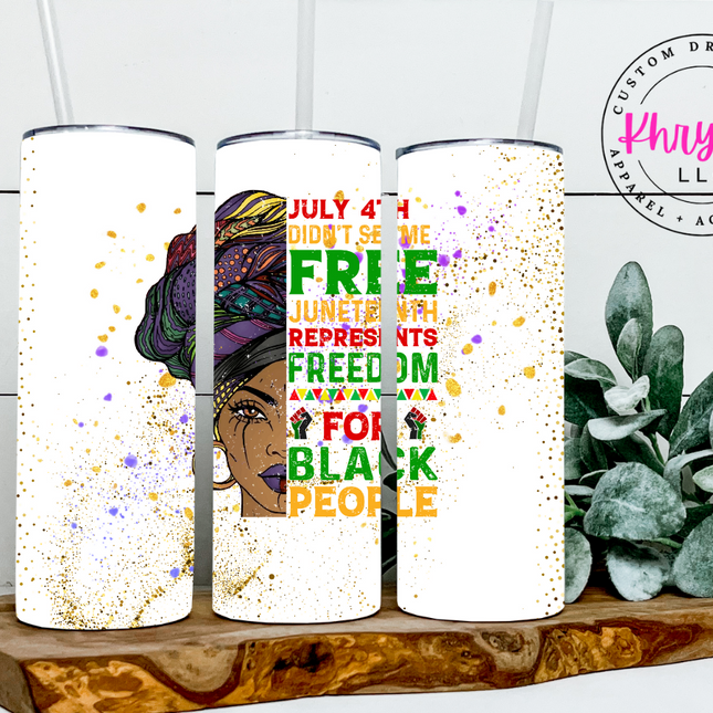 Juneteenth 20oz Tumbler with Straw
