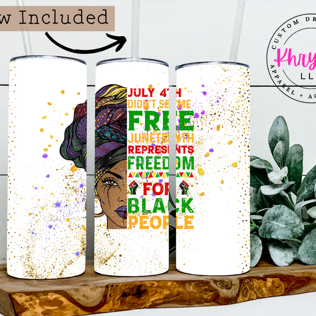 Juneteenth 20oz Tumbler with Straw