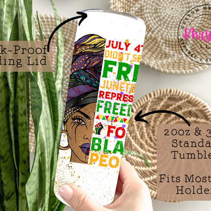 Juneteenth 20oz Tumbler with Straw