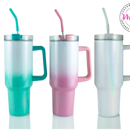 Create Your Own Custom 40oz Tumbler with Metal Straw