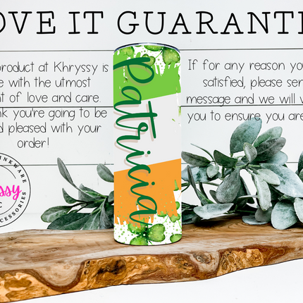 Luck of the Irish Name Personalization 20oz Tumbler with Straw