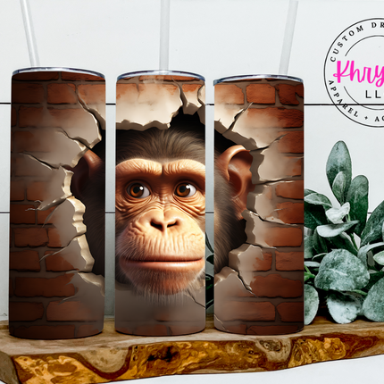 Wild Encounter Monkey 20oz Tumbler with Straw