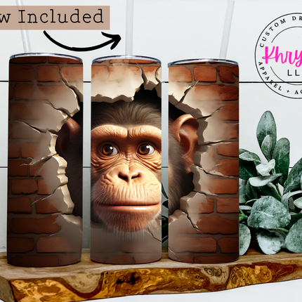 Wild Encounter Monkey 20oz Tumbler with Straw