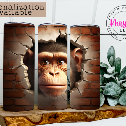 Wild Encounter Monkey 20oz Tumbler with Straw