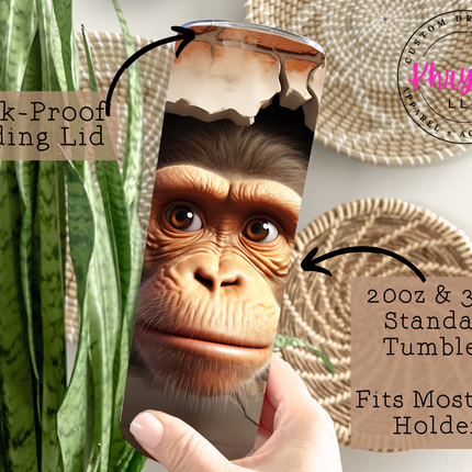 Wild Encounter Monkey 20oz Tumbler with Straw
