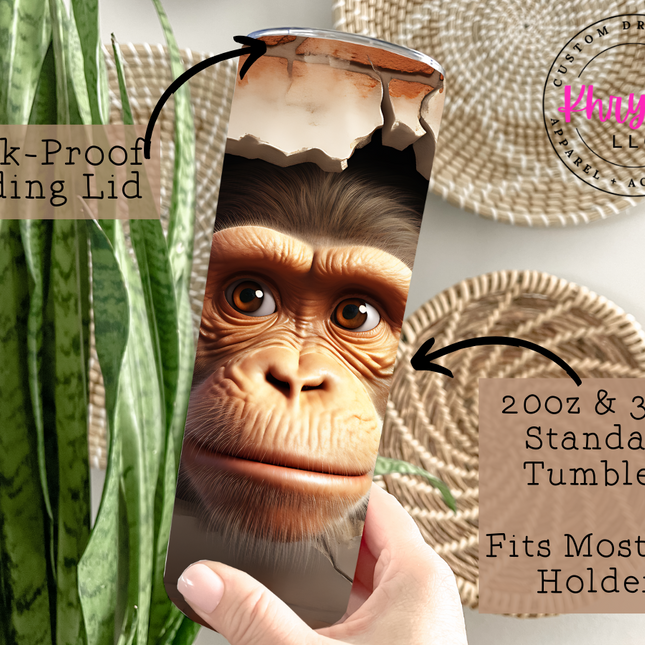 Wild Encounter Monkey 20oz Tumbler with Straw