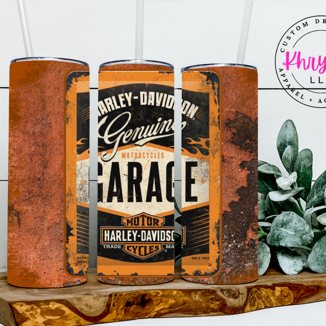 Motorcycle Shop 20oz Tumbler with Straw