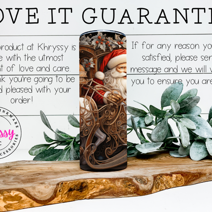 Santa's Timeless Charm 20oz Tumbler with Straw