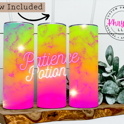Patience Potion Custom 20/30oz Tumbler with Straw