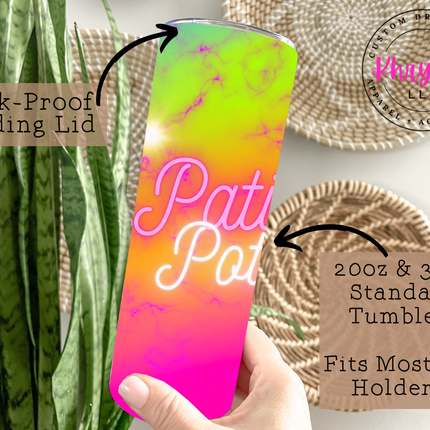 Patience Potion Custom 20/30oz Tumbler with Straw