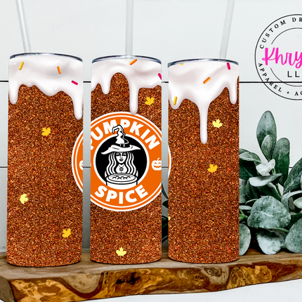 Pumpkin Spice with Sprinkles 20oz Tumbler with Straw
