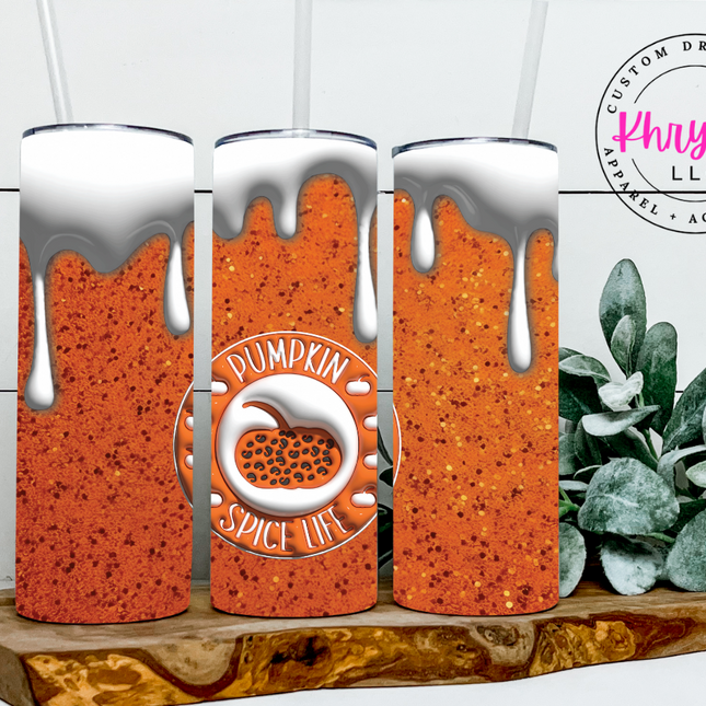 Autumn Bliss 20oz Pumpkin Spice Tumbler with Straw