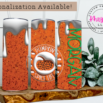 Autumn Bliss 20oz Pumpkin Spice Tumbler with Straw
