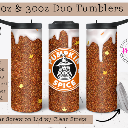 Pumpkin Spice with Sprinkles 20oz Tumbler with Straw