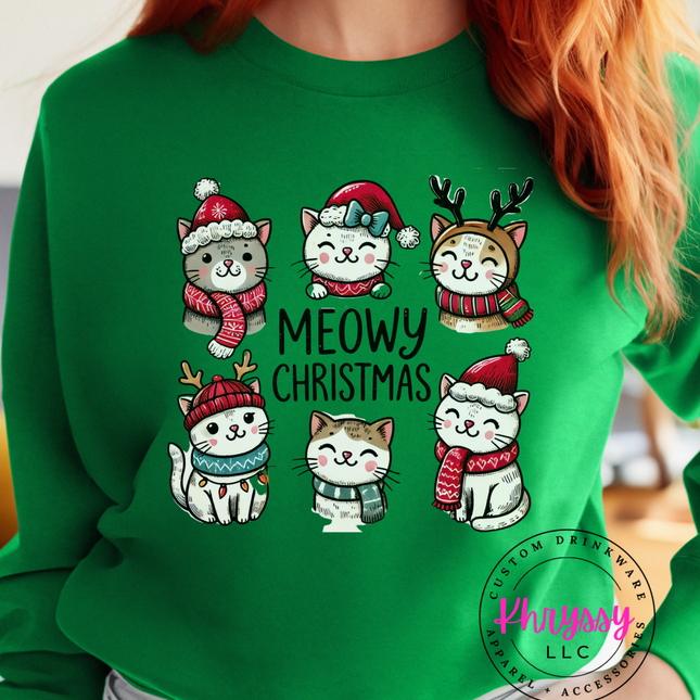 Meowy Christmas Cat Sweatshirt