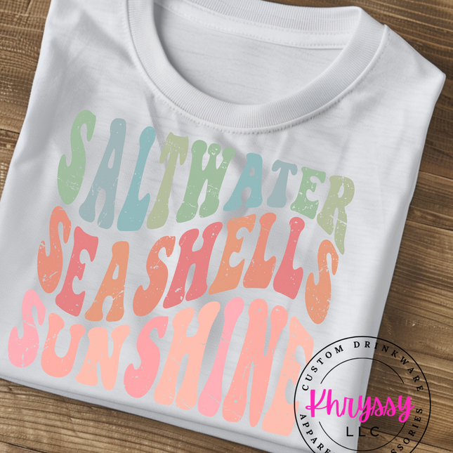 Saltwater Seashells Sunshine Unisex Shirt - Beach Vibes All Day!