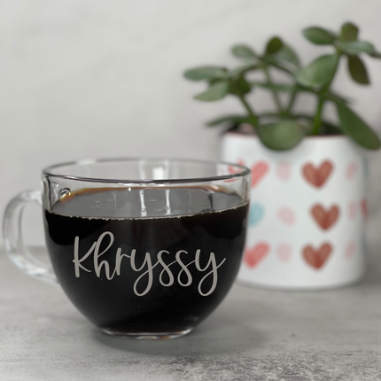 Clear Glass 16oz Custom Mug
