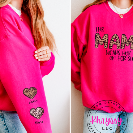 This Mama Wears Her Heart On Her Sleeve Unisex Shirt