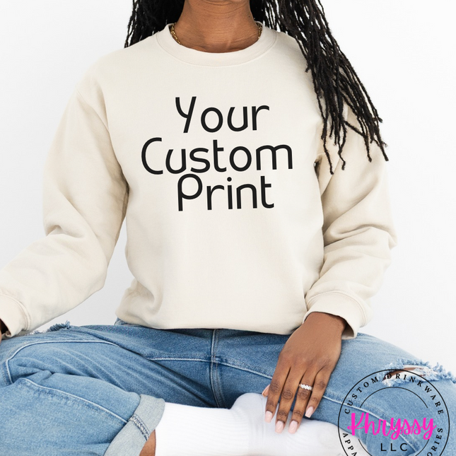 Adult Gildan Heavy Blend Crewneck- Your Personalized Cozy Wearable