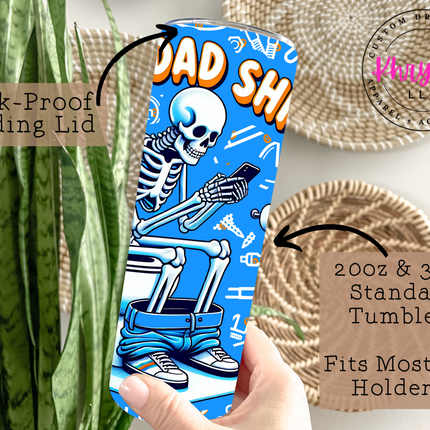 Doing Dad Shit 20oz Tumbler with Straw (blue)
