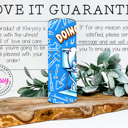 Doing Dad Shit 20oz Tumbler with Straw (blue)