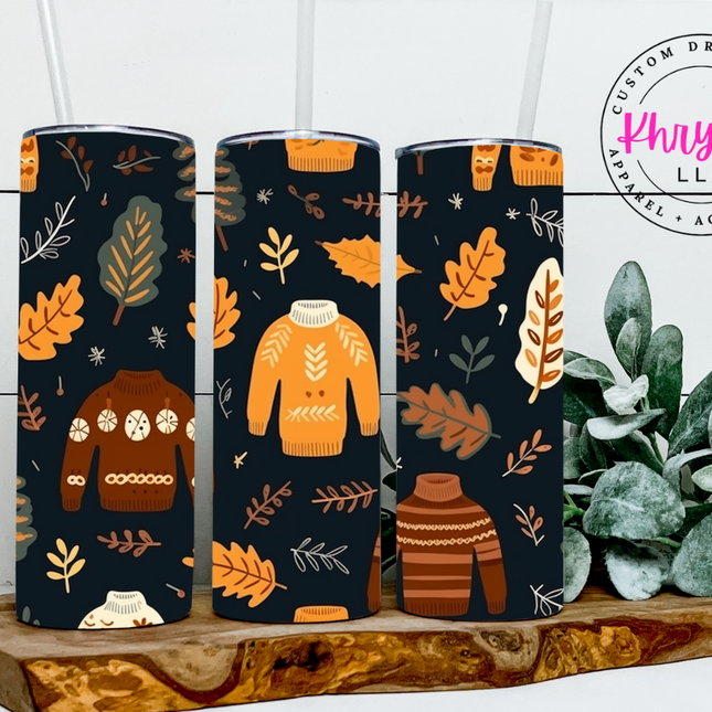 Cozy Comfort 20oz Sweater Weather Tumbler with Straw