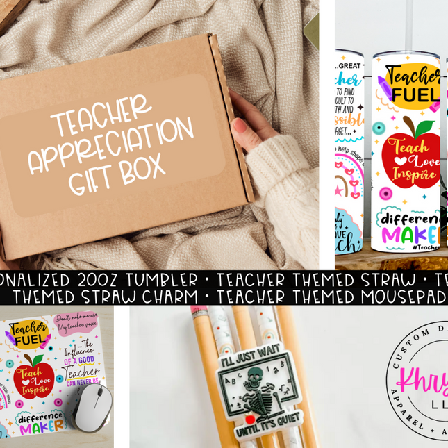 20oz Tumbler Teacher Fuel Gift Set