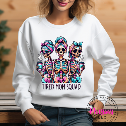 Boojie Tired Mom Skeletal Squad Unisex Shirt
