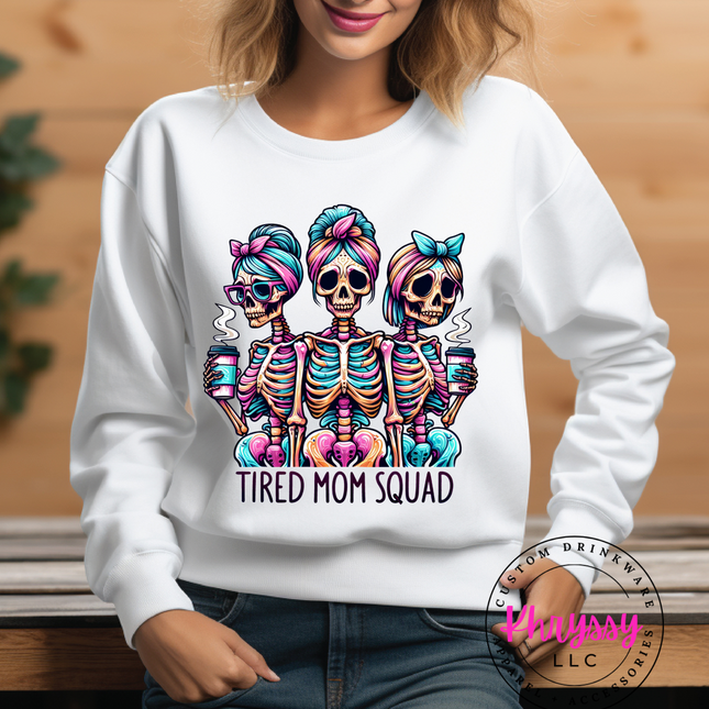 Boojie Tired Mom Skeletal Squad Unisex Shirt