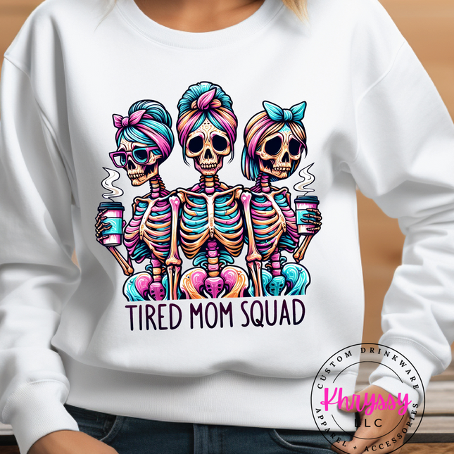 Boojie Tired Mom Skeletal Squad Unisex Shirt