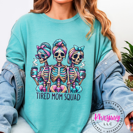 Tired Mom Squad Humorous Coffee Lovers Comfort