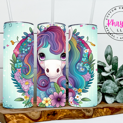 Sparkle and Sip Unicorn Magic 20oz Tumbler with Straw