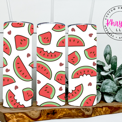 Watermelon Lover 20oz Tumbler with Straw