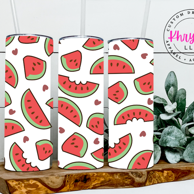 Watermelon Lover 20oz Tumbler with Straw