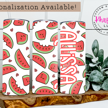Watermelon Lover 20oz Tumbler with Straw